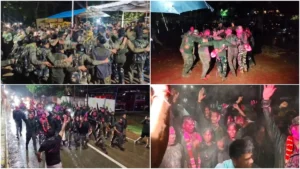 खूंखार माओवादी कमांडर बसव राजू को मारने वाले जवानों ने मनाया जश्न, बरतसे पानी में जमकर नाचे
